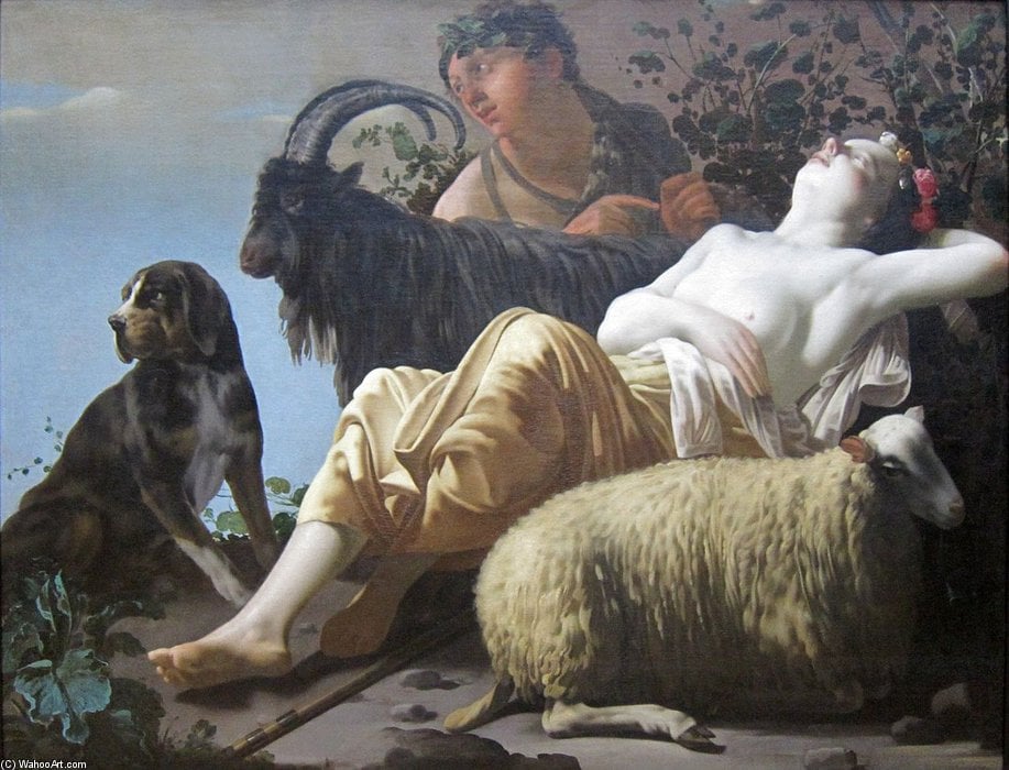 Shepherd And Sleeping Shepherdess — Reyer Van Blommendael