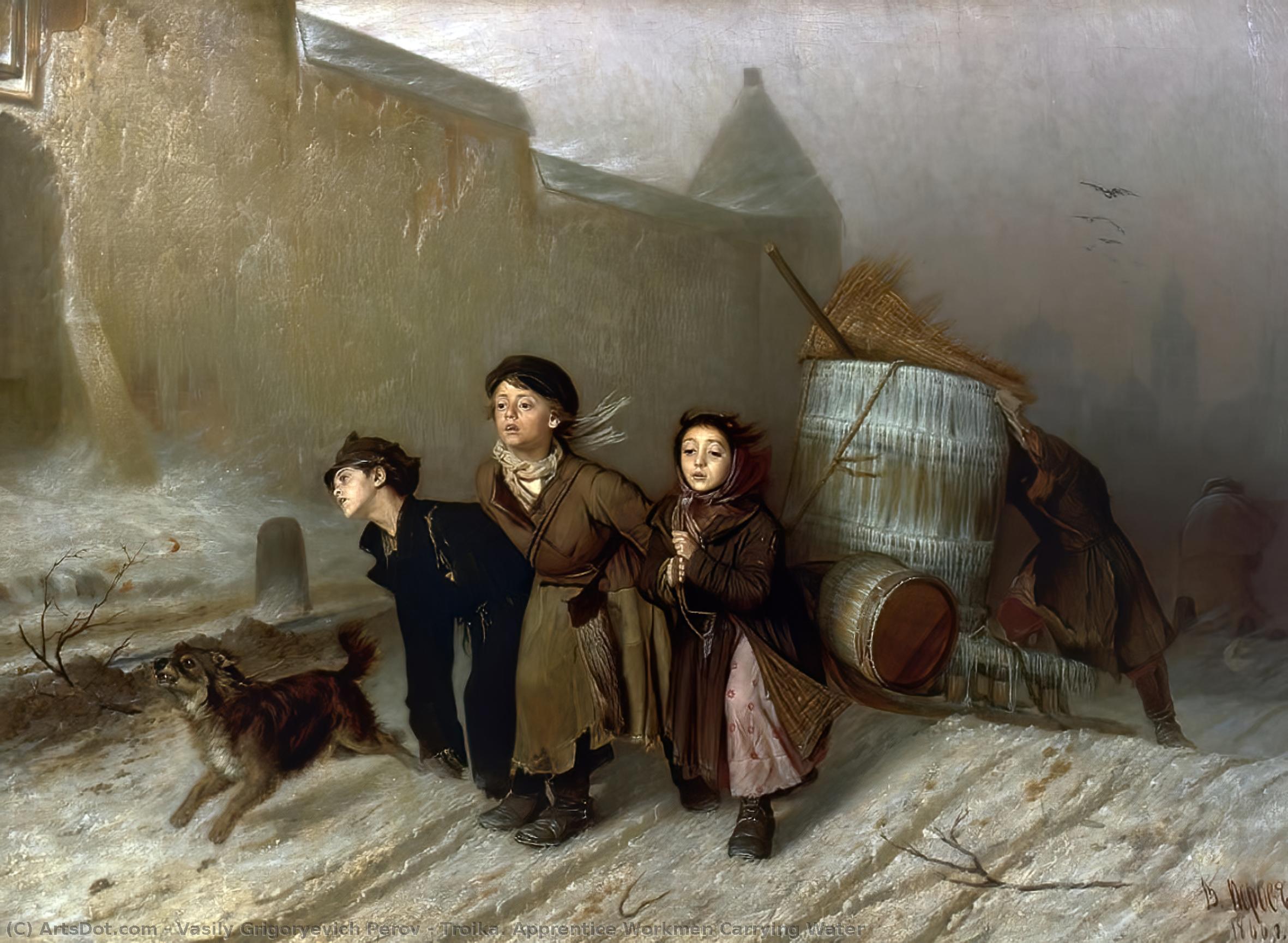 Troika. Apprentice Workmen Carrying Water — ワシーリー・グリゴリエヴィチ・ペローヴ