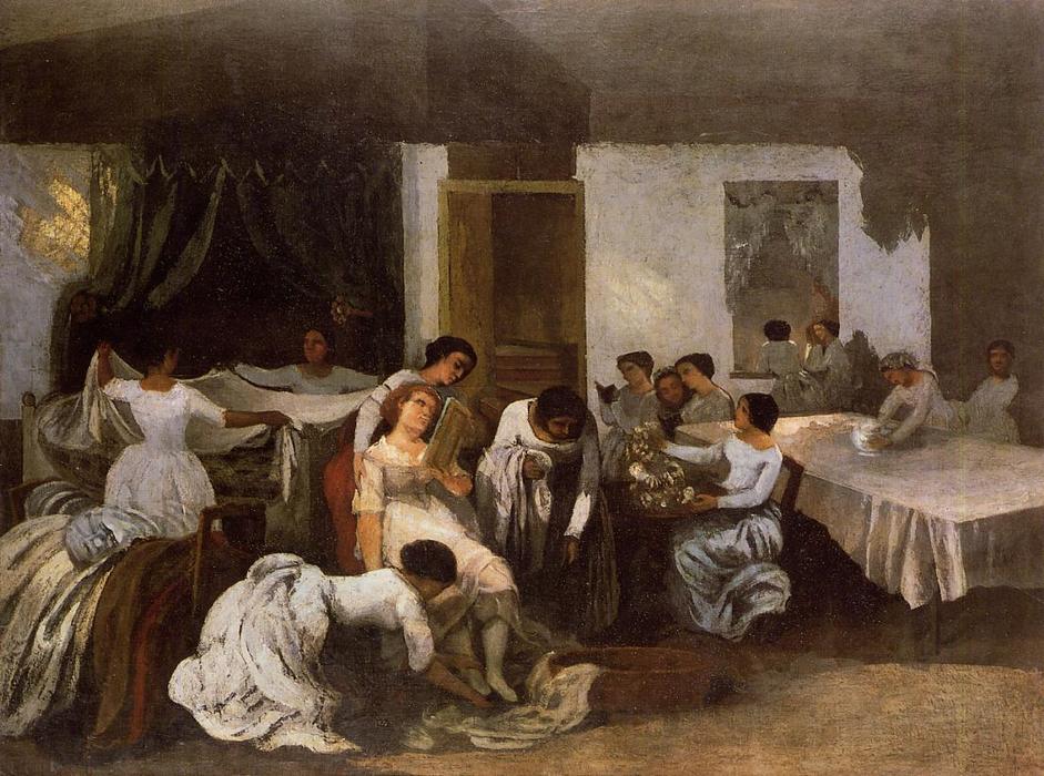 Dressing De Dode Vrouw — Gustave Courbet