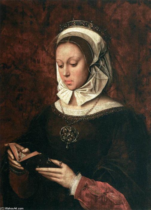 Young Woman In Orison Reading A Book Of Hours — Ambrosius Benson
