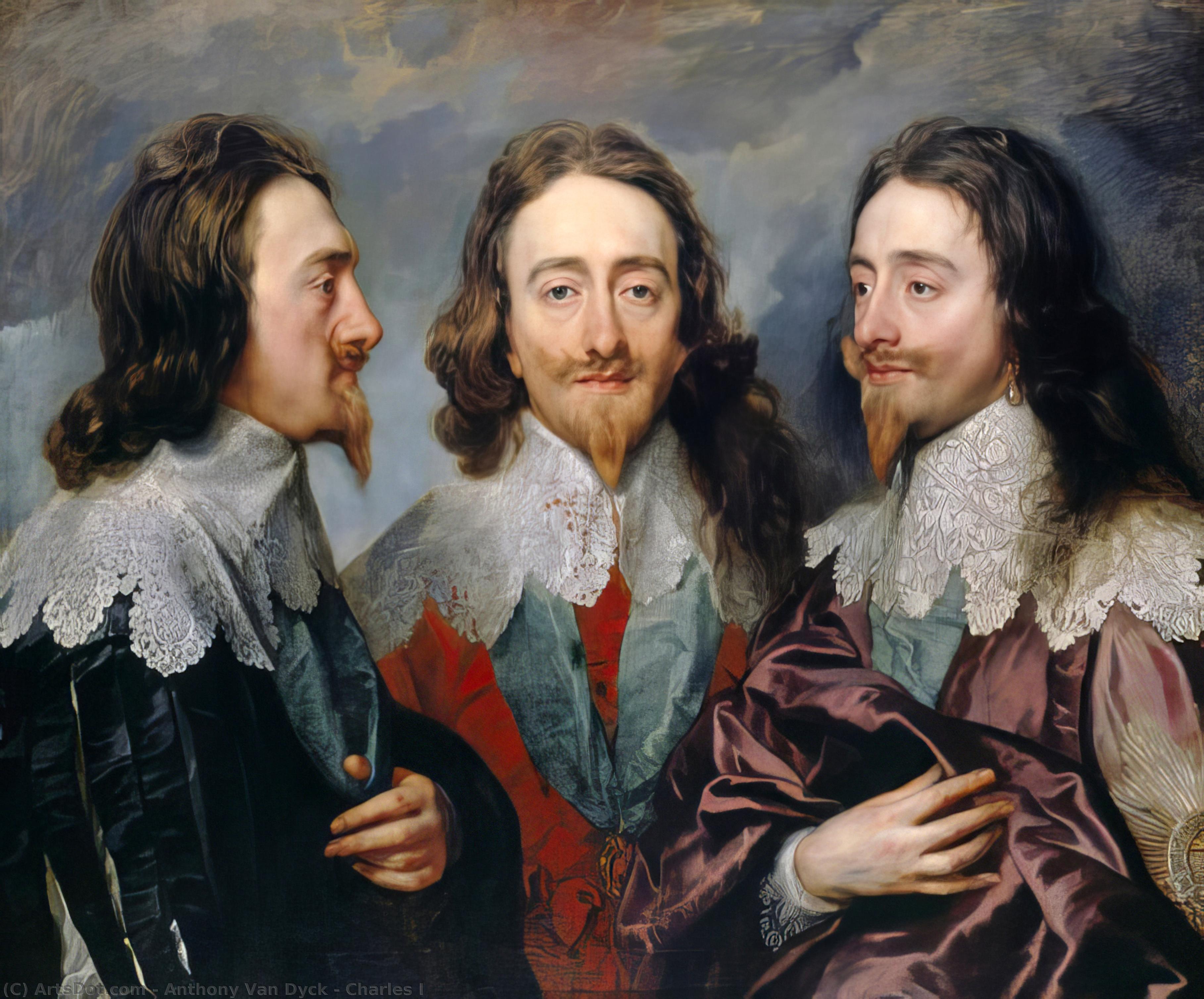 Charles I I Tre Hållningar — Anthony Van Dyck