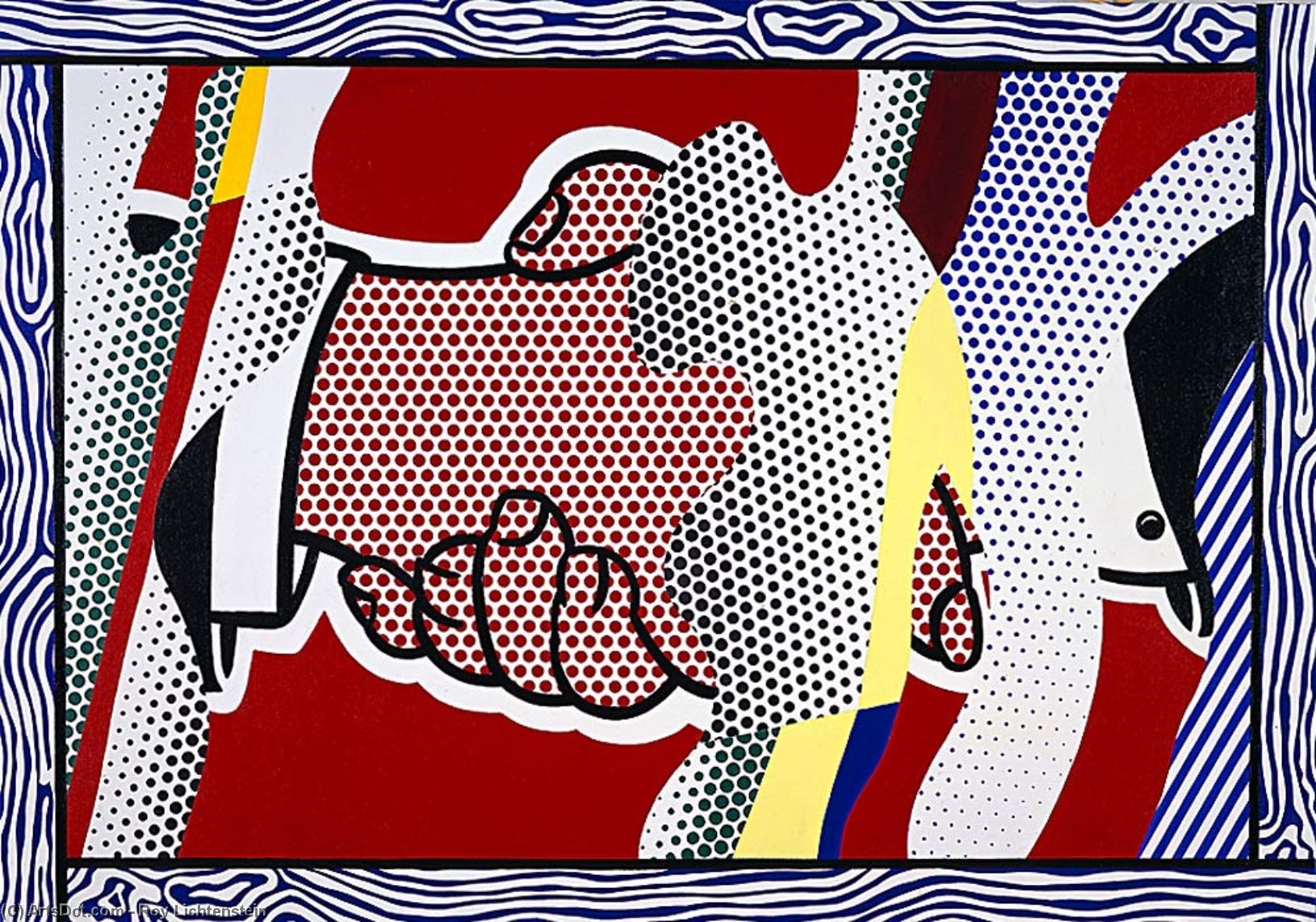 Reflections Handshake — Roy Lichtenstein