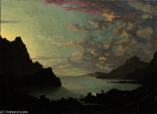 A Bay At Dusk — Alexander Cozens