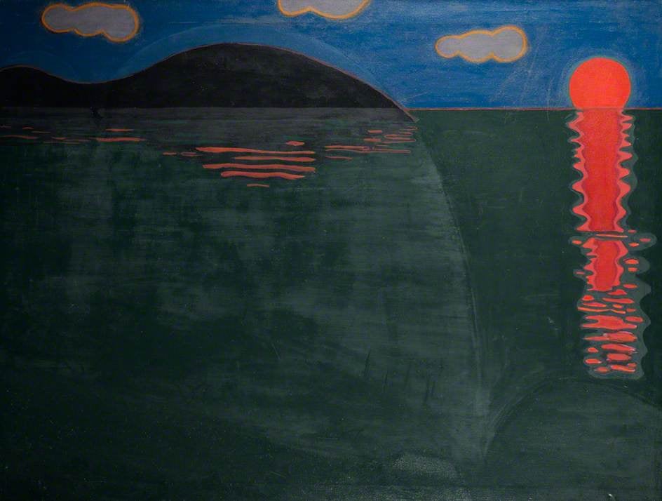 Red Sunset Over Sea — Ernest Zobole