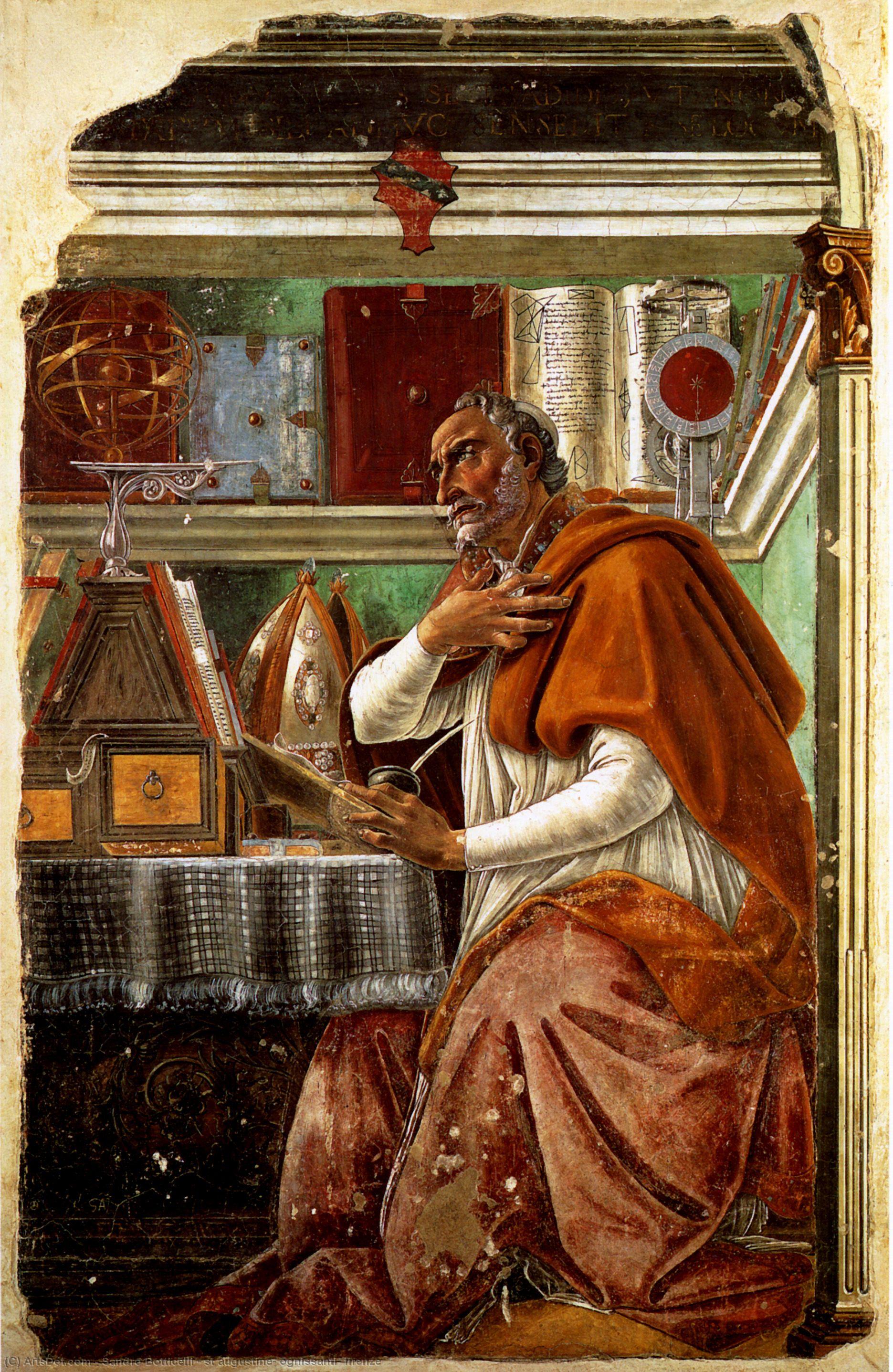 St Augustine, Ognissanti, Firenze — Sandro Botticelli