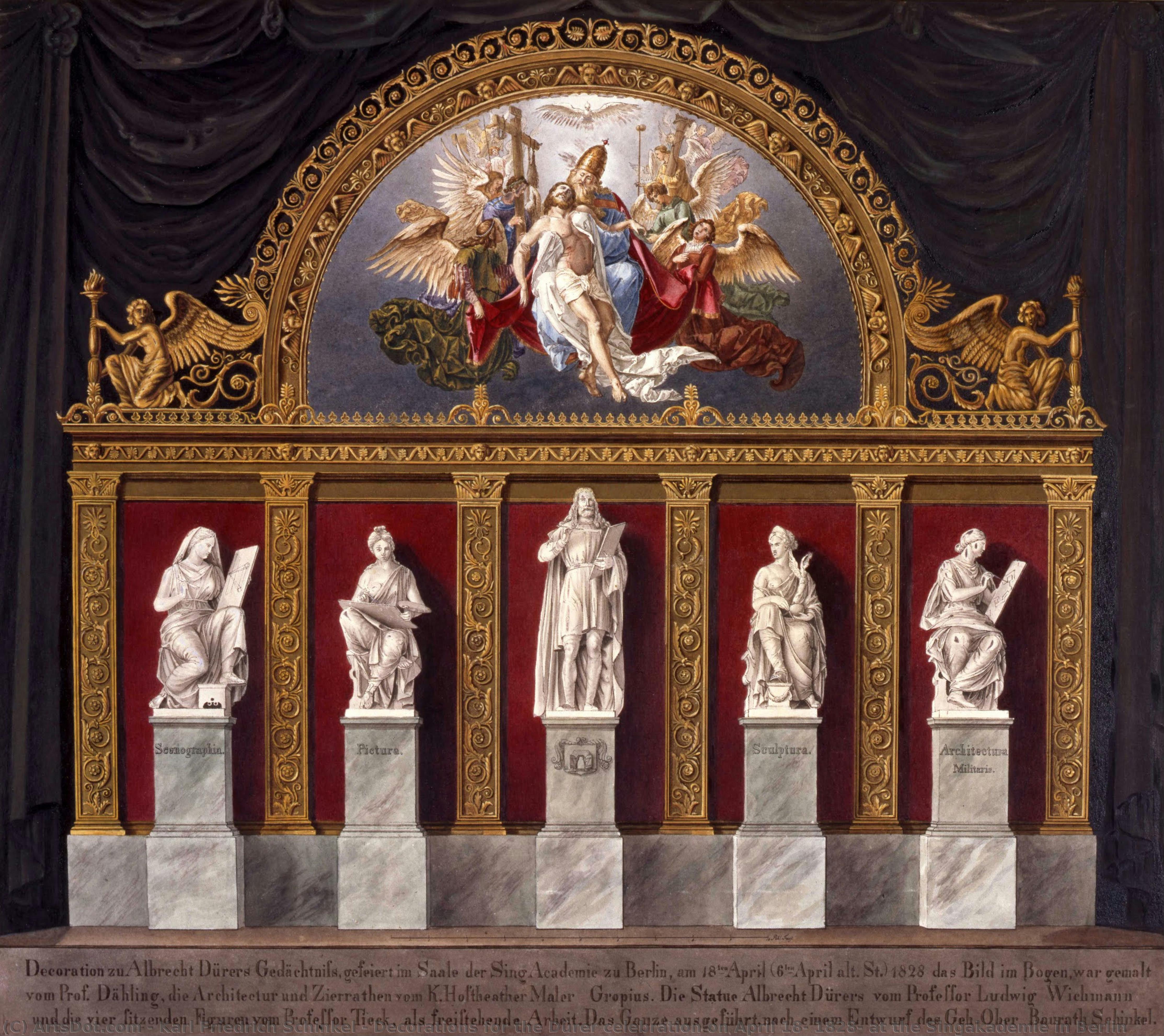 Dekorationen Für Die Dürer-feier Am 18. April 1828 In Der Singakademie In Berlin — Karl Friedrich Schinkel
