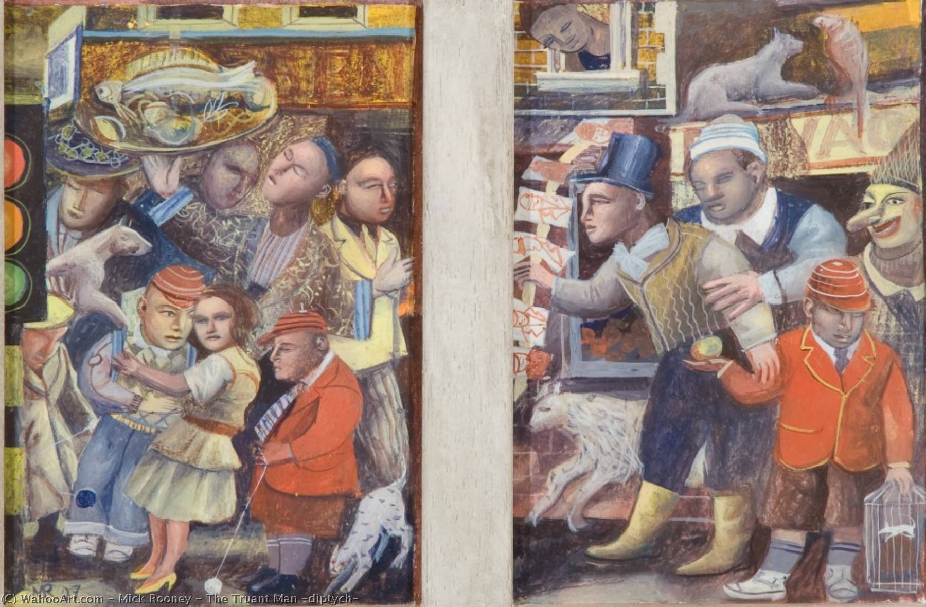 The Truant Man (diptych) — Mick Rooney