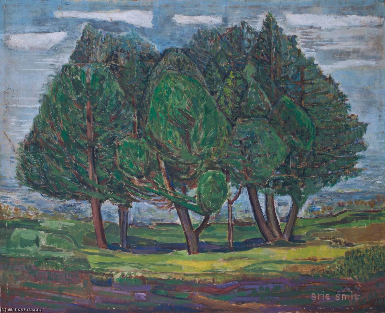 Trees At Tjimbuluwit — Arie Smit