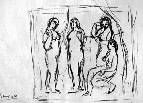 Study To ''girls From Avignon'' — Pablo Picasso