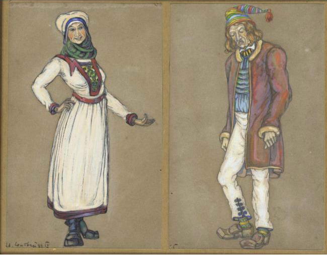 Sketches Of Costumes For ''peer Gynt'' — Nikola Roerić