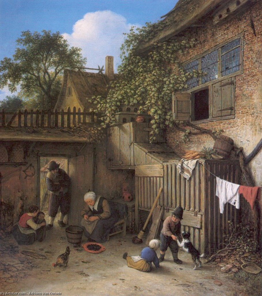 The Cottage Dooryard — Adriaen Van Ostade