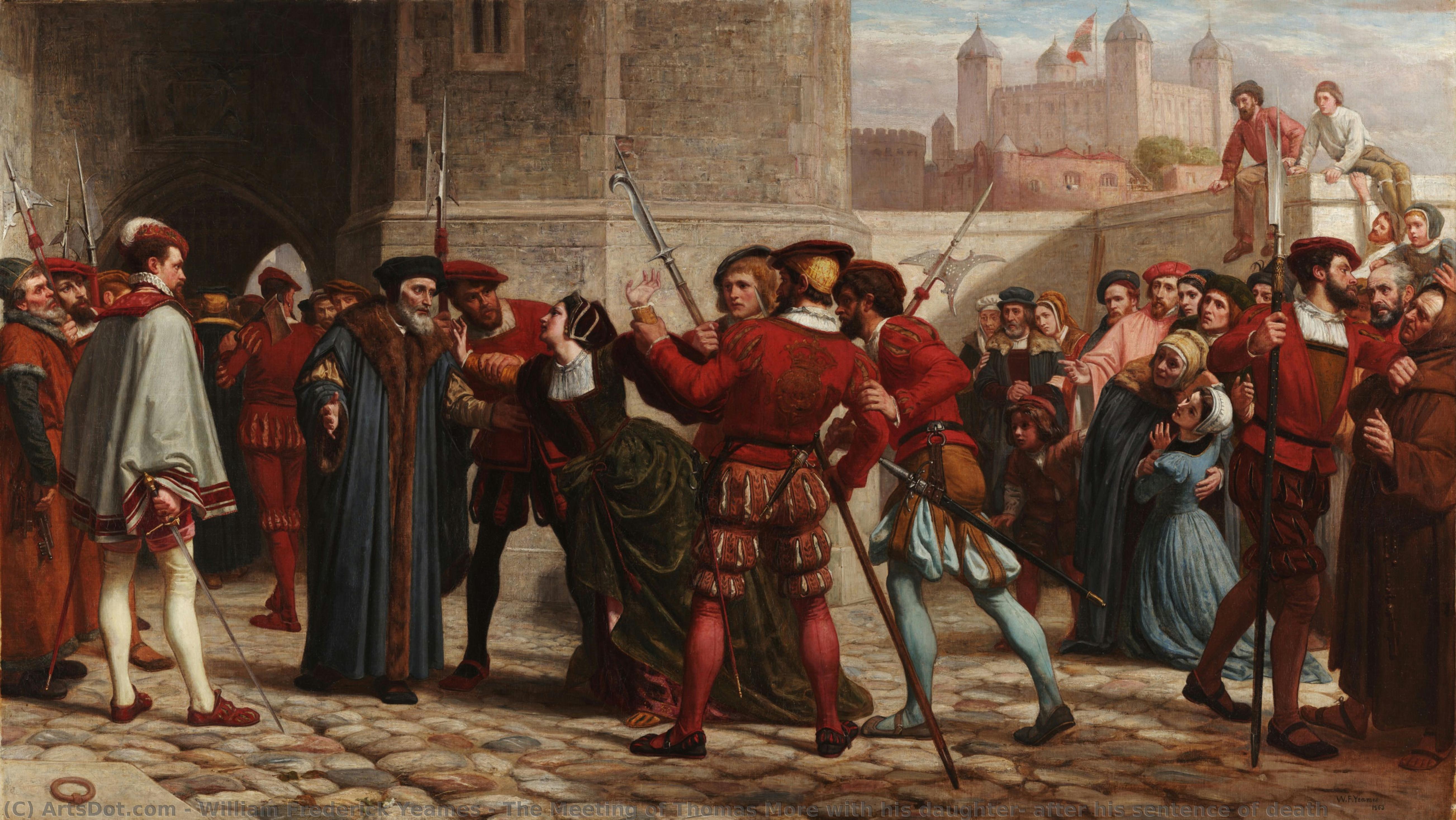 The Meeting Of Thomas More With His Daughter, After His Sentence Of Death — William Frederick Yeames