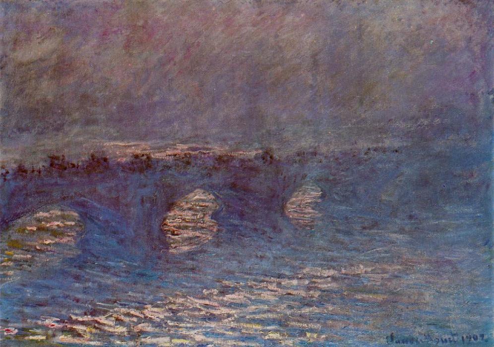 Pont De Waterloo, Effet De Brume — Claude Monet