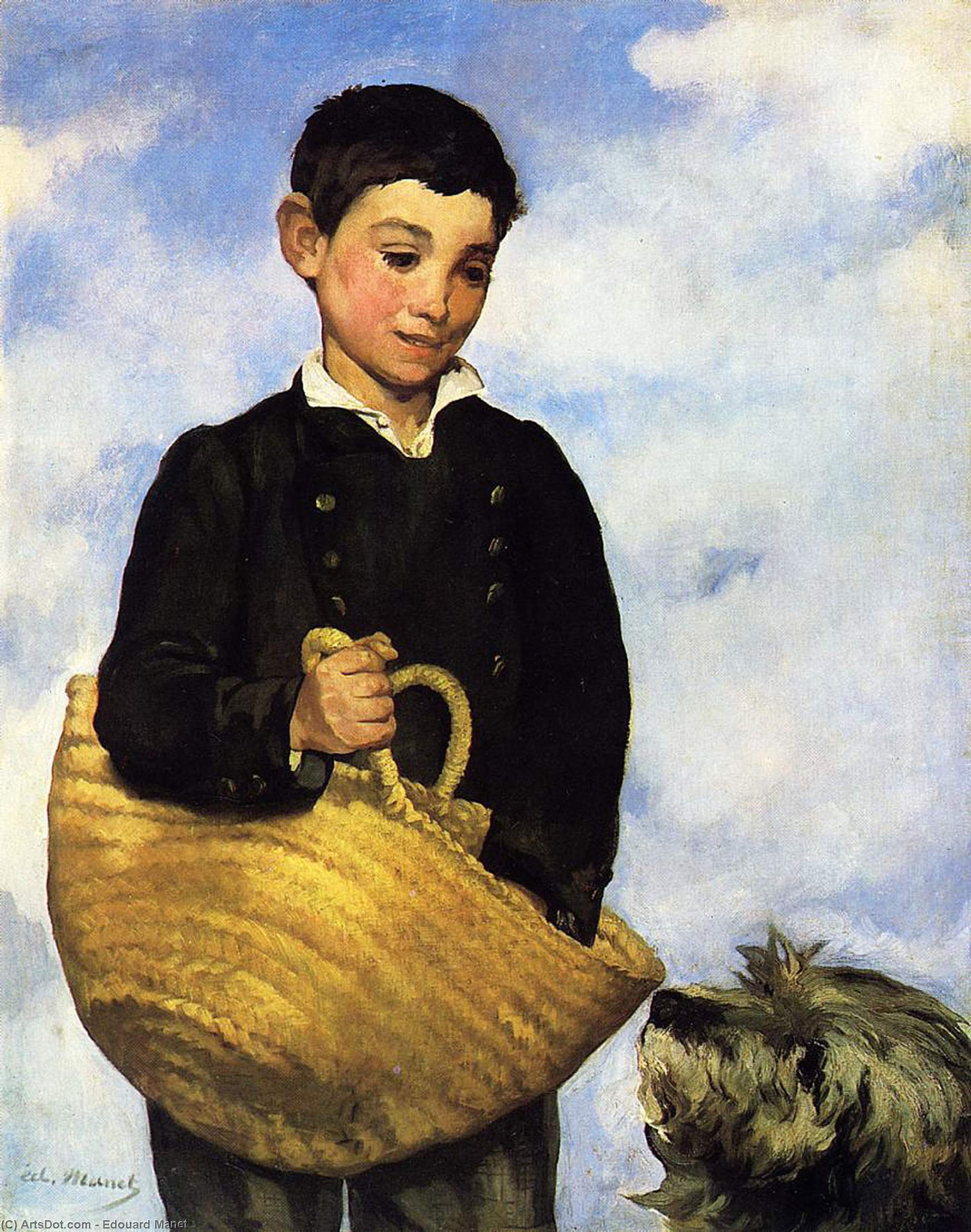 Ein Junge Mit Einem Hund — Édouard Manet