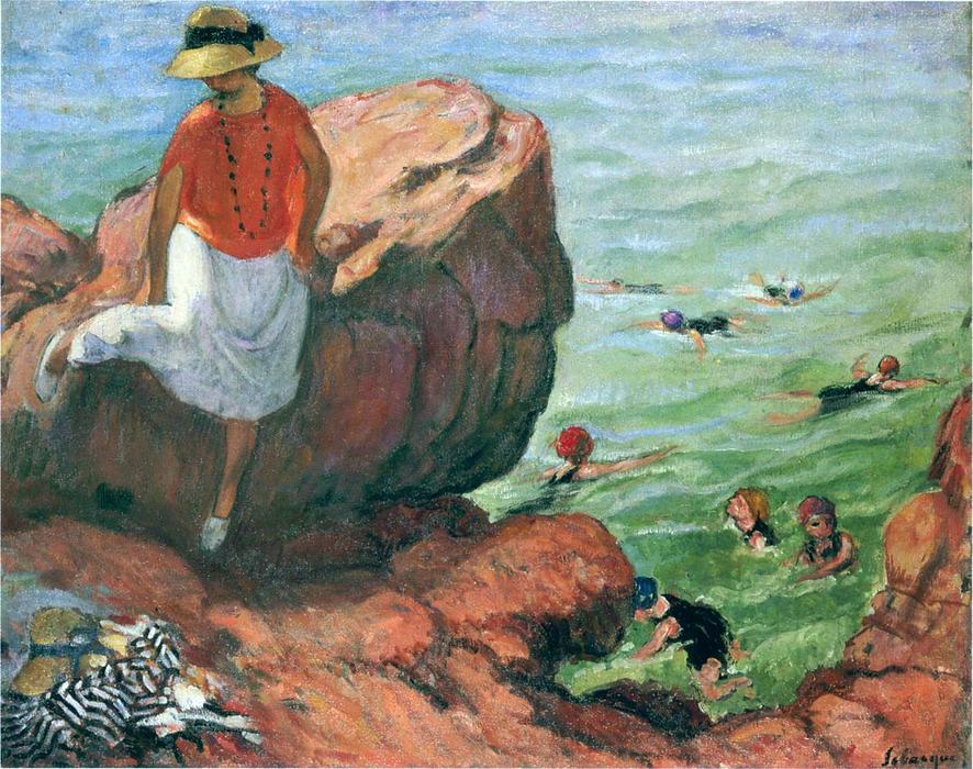On The Cliffs At Agay — Henri Lebasque
