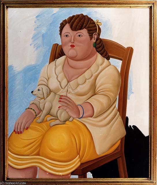 Donna Con Cane — Fernando Botero