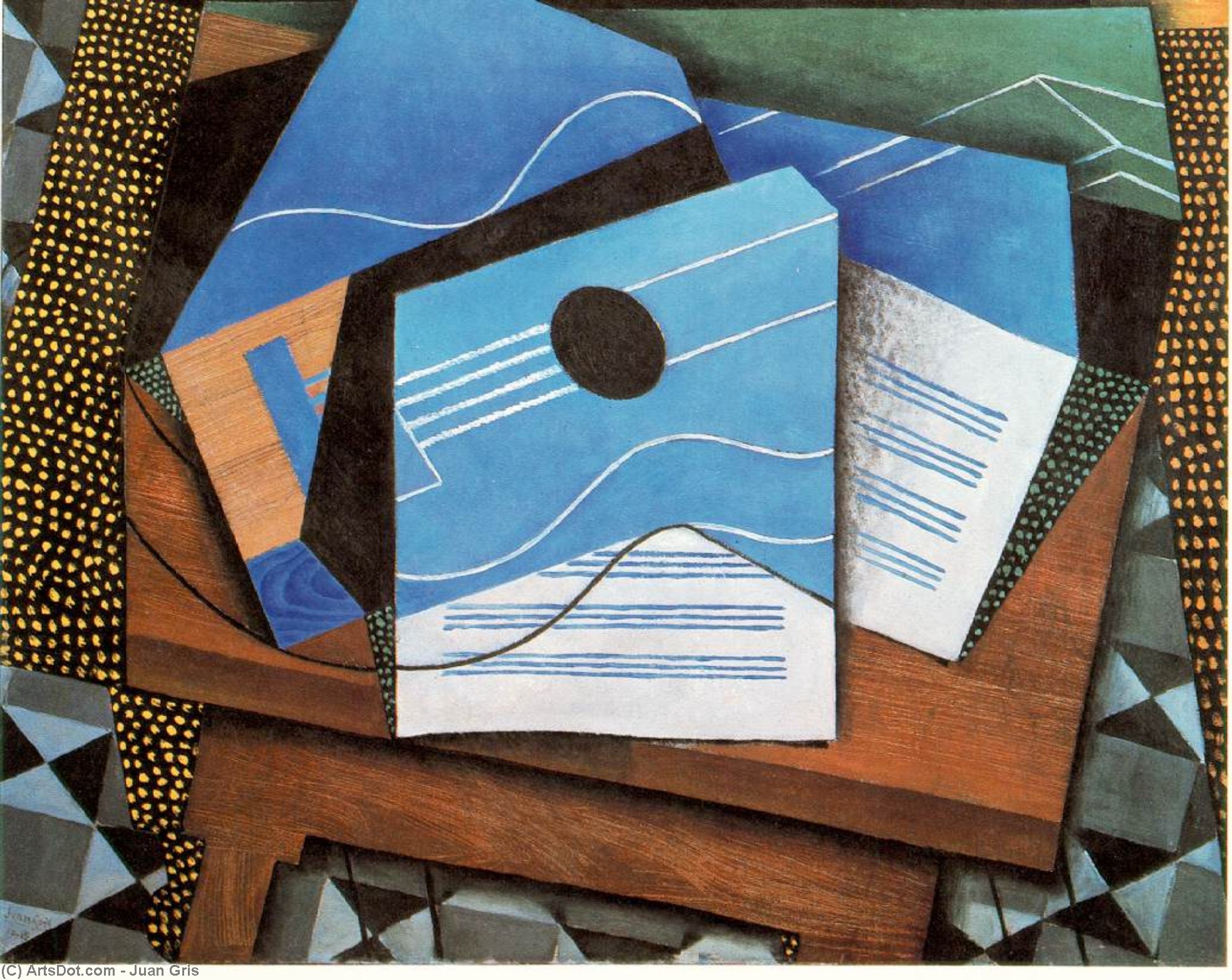 Guitar On A Table - - — Juan Gris