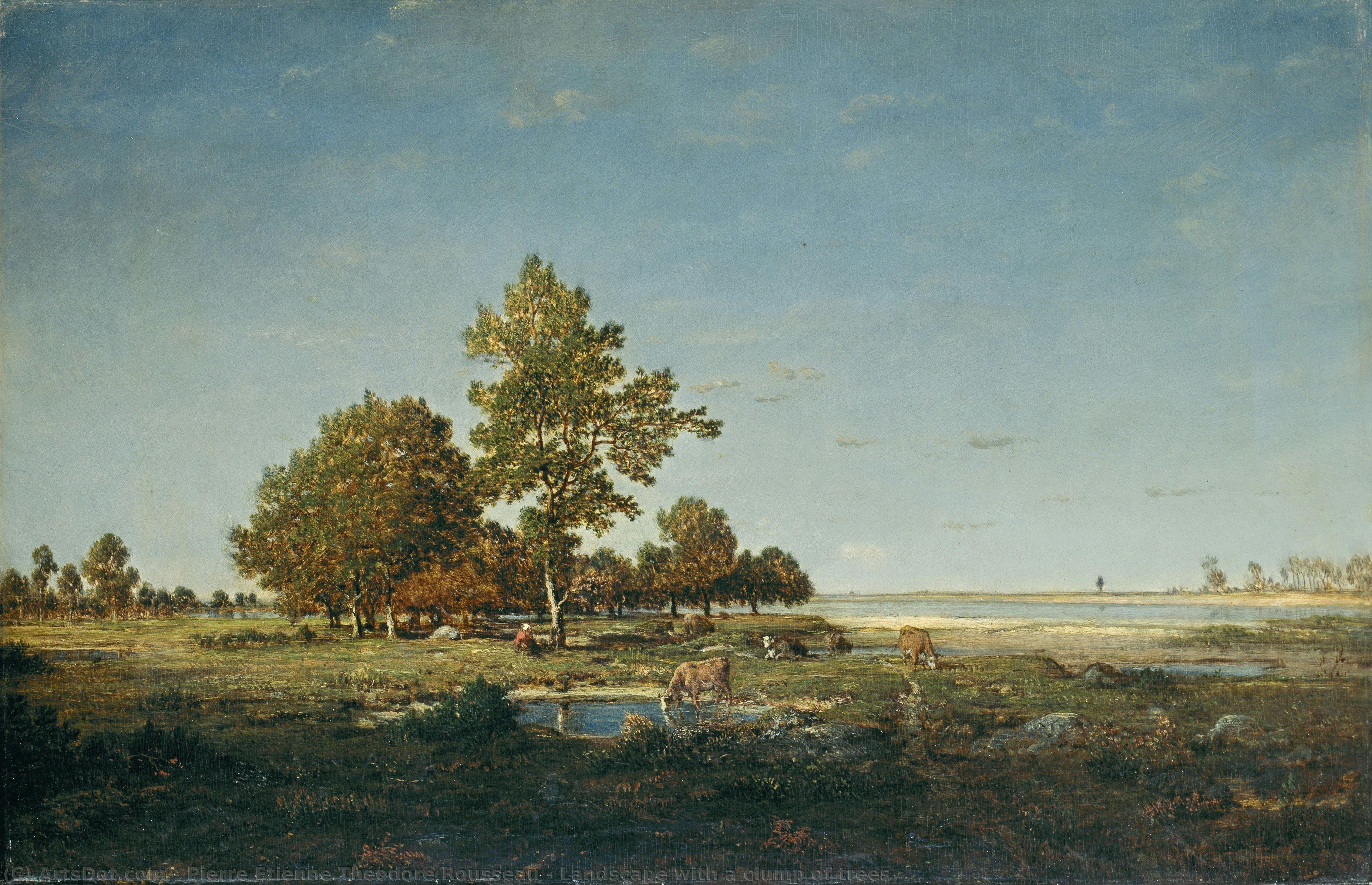 Landscape With A Clump Of Trees — Pierre Étienne Théodore Rousseau
