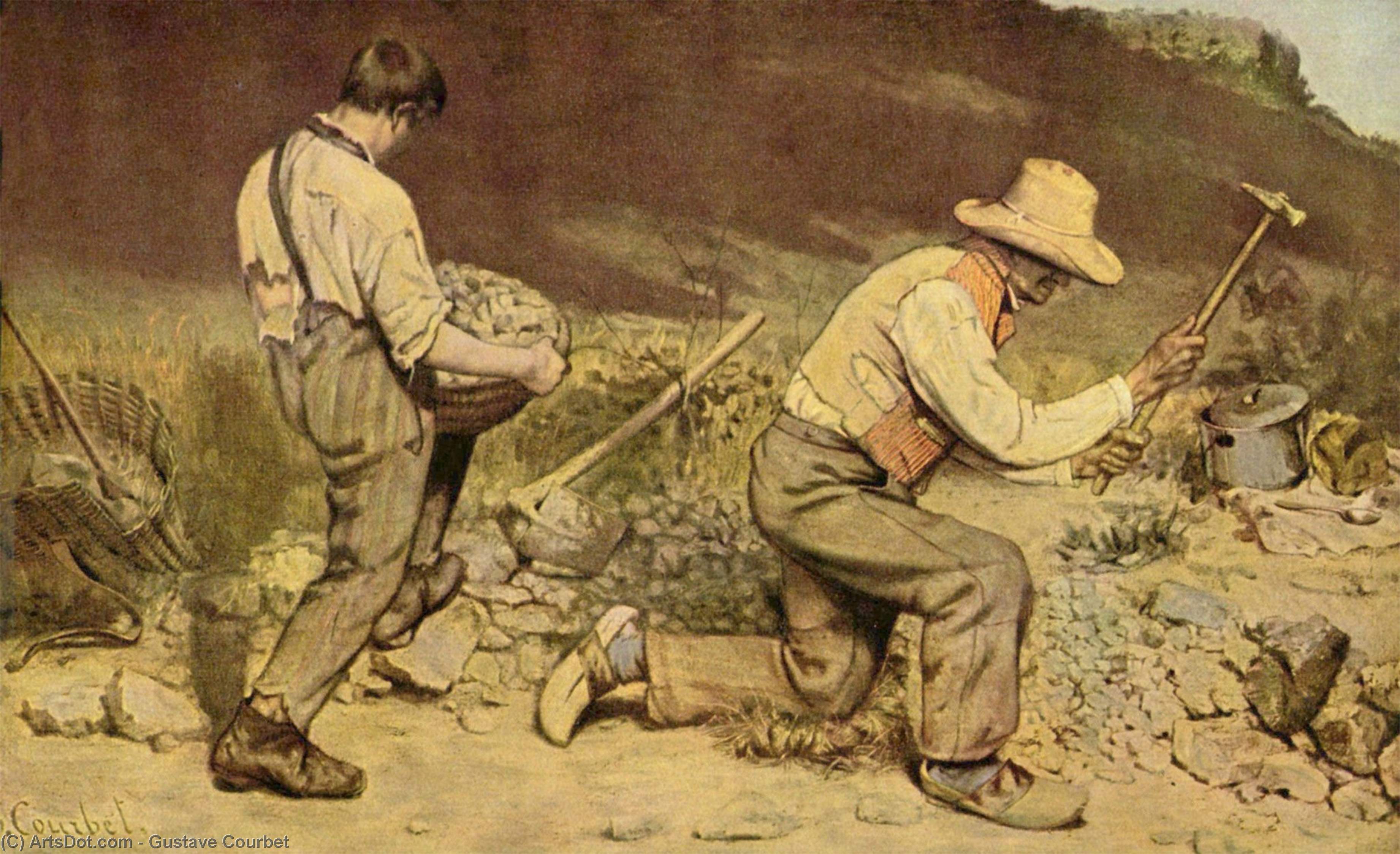 გუსტავ კორბე Gustave Courbet 1849 The Essence Of Rural Life 165 X 257 Cm The Stone Breakers სოფლის ცხოვრების არსი ქვისმტეხავები — გუსტავ კორბე