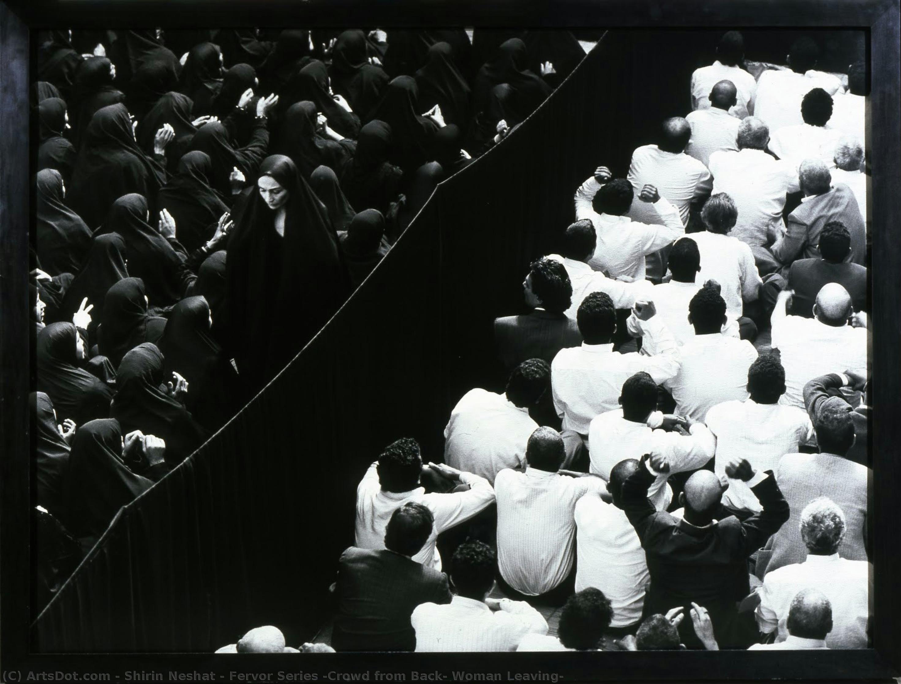 Fervor Series (crowd From Back, Woman Leaving) — Shirin Neshat