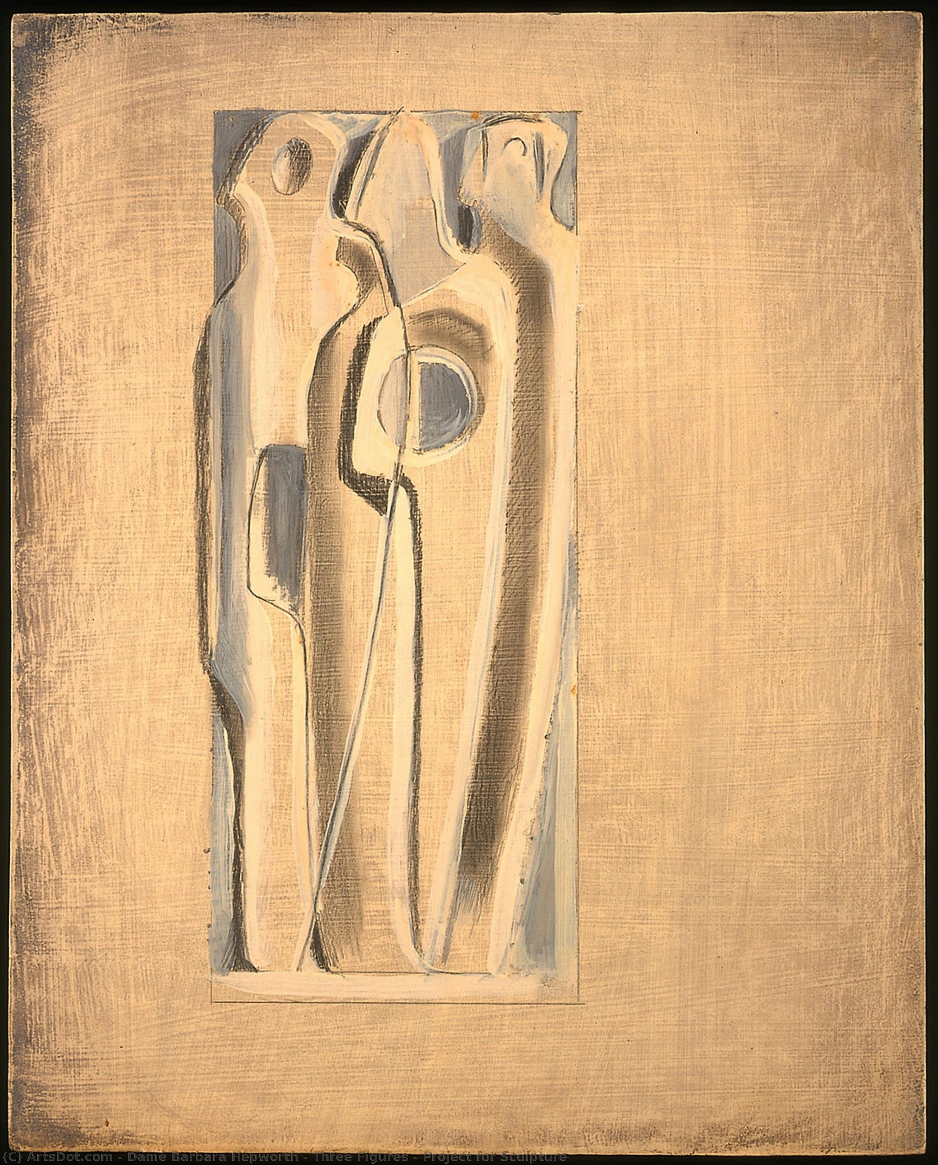 Three Figures – Project For Sculpture — Barbara Hepworth
