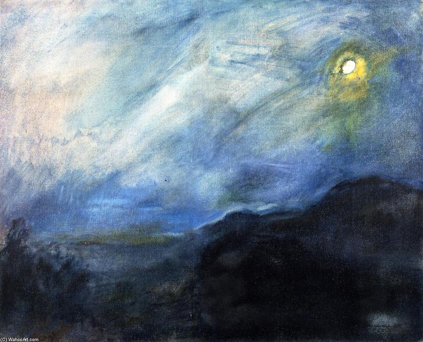 Moonlit Night At Neukastel - View Of The Madenburg By Moonlight — Max Slevogt