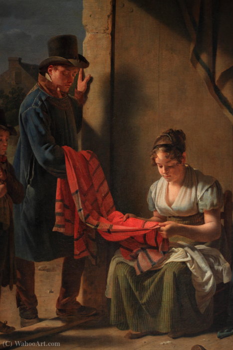 Detail from The Merchant fairground — Michel Martin Drolling