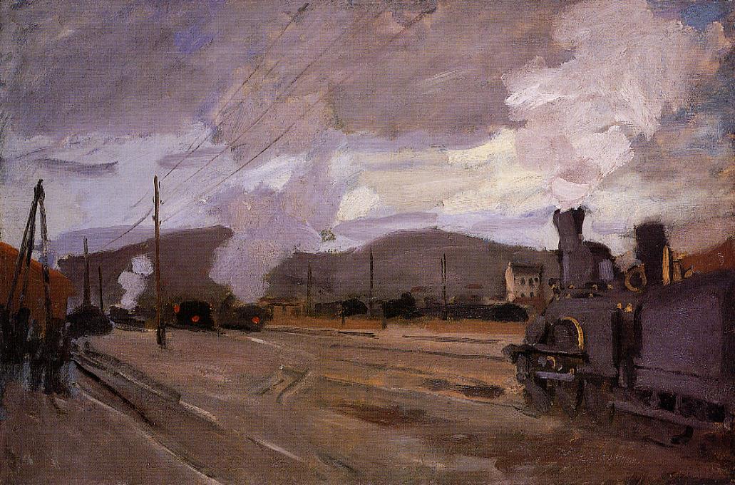 Togstationen Ved Argenteuil — Claude Monet