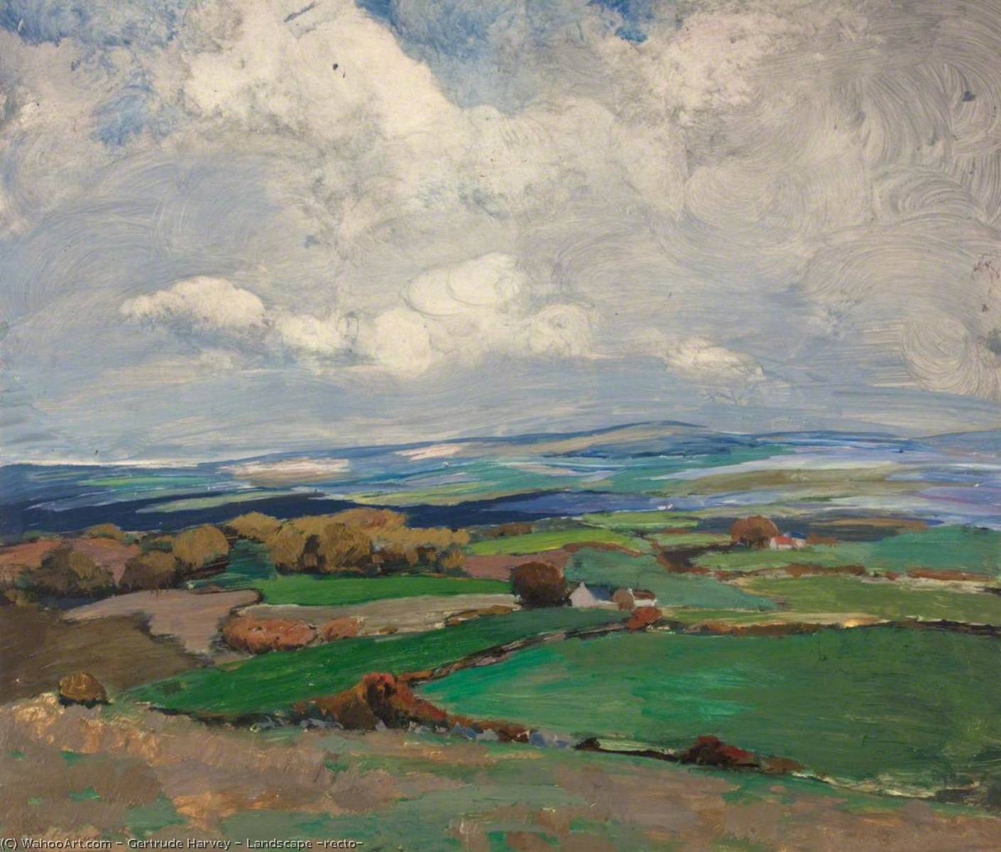 Landscape (recto) — Gertrude Harvey