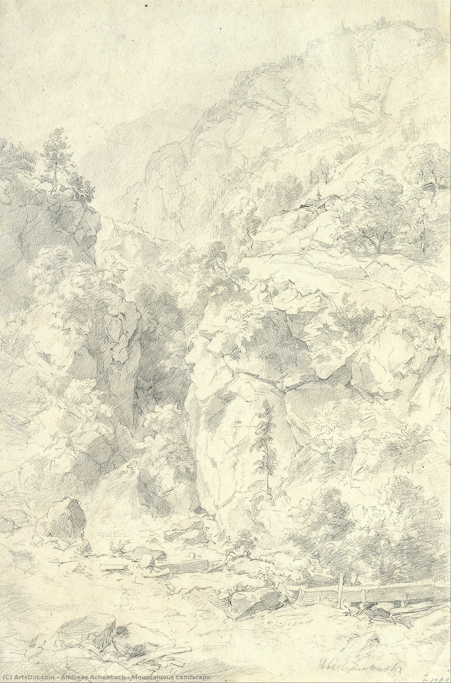 Mountainous Landscape — Andreas Achenbach