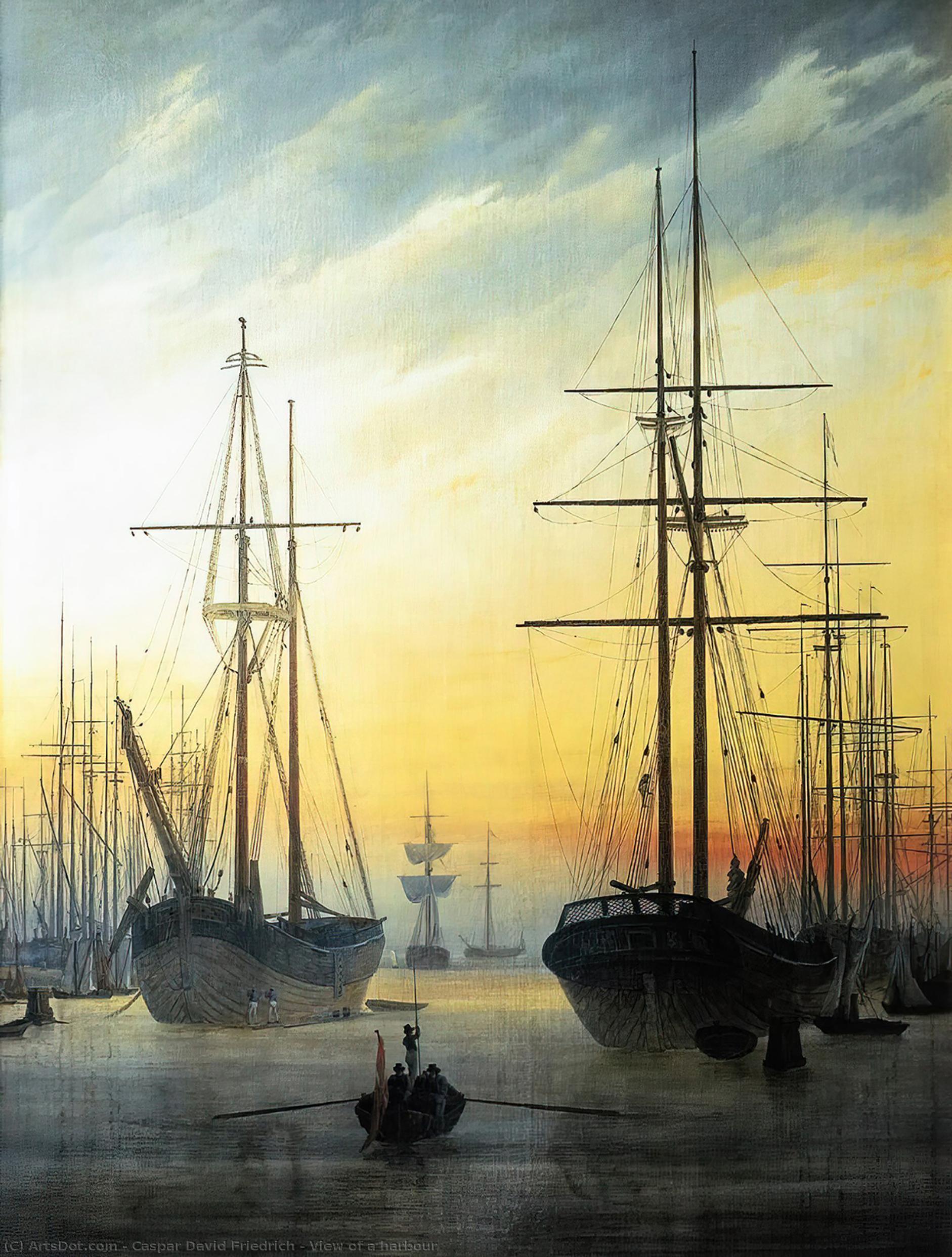 Ansicht Eines Hafens — Caspar David Friedrich