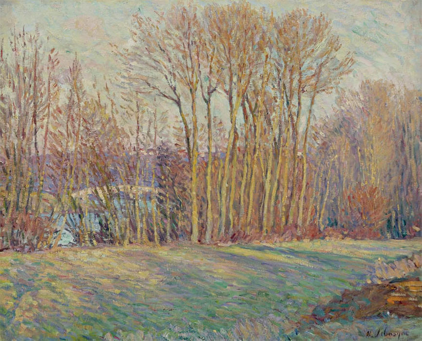 Poplars In Eragny — Henri Lebasque