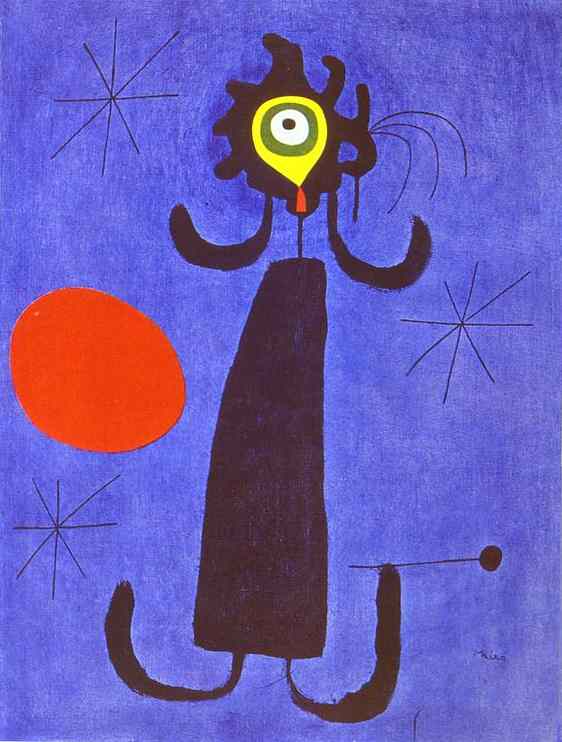 Mujer Frente Al Sol — Joan Miró