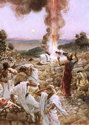 Elijah's Sacrifice At Mount Carmel — William Brassey Hole