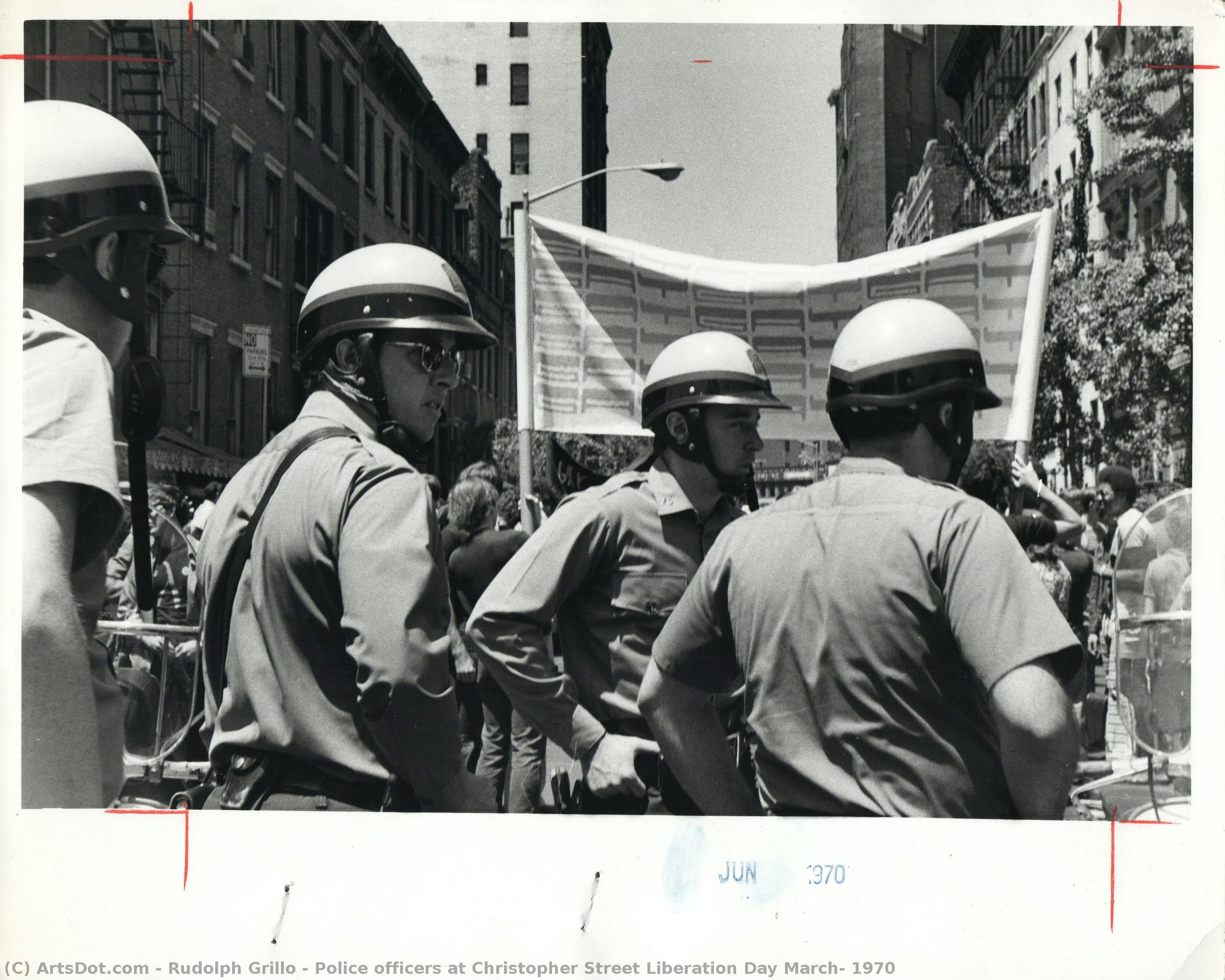 Police Officers At Christopher Street Liberation Day March, 1970 — Rudolph Grillo