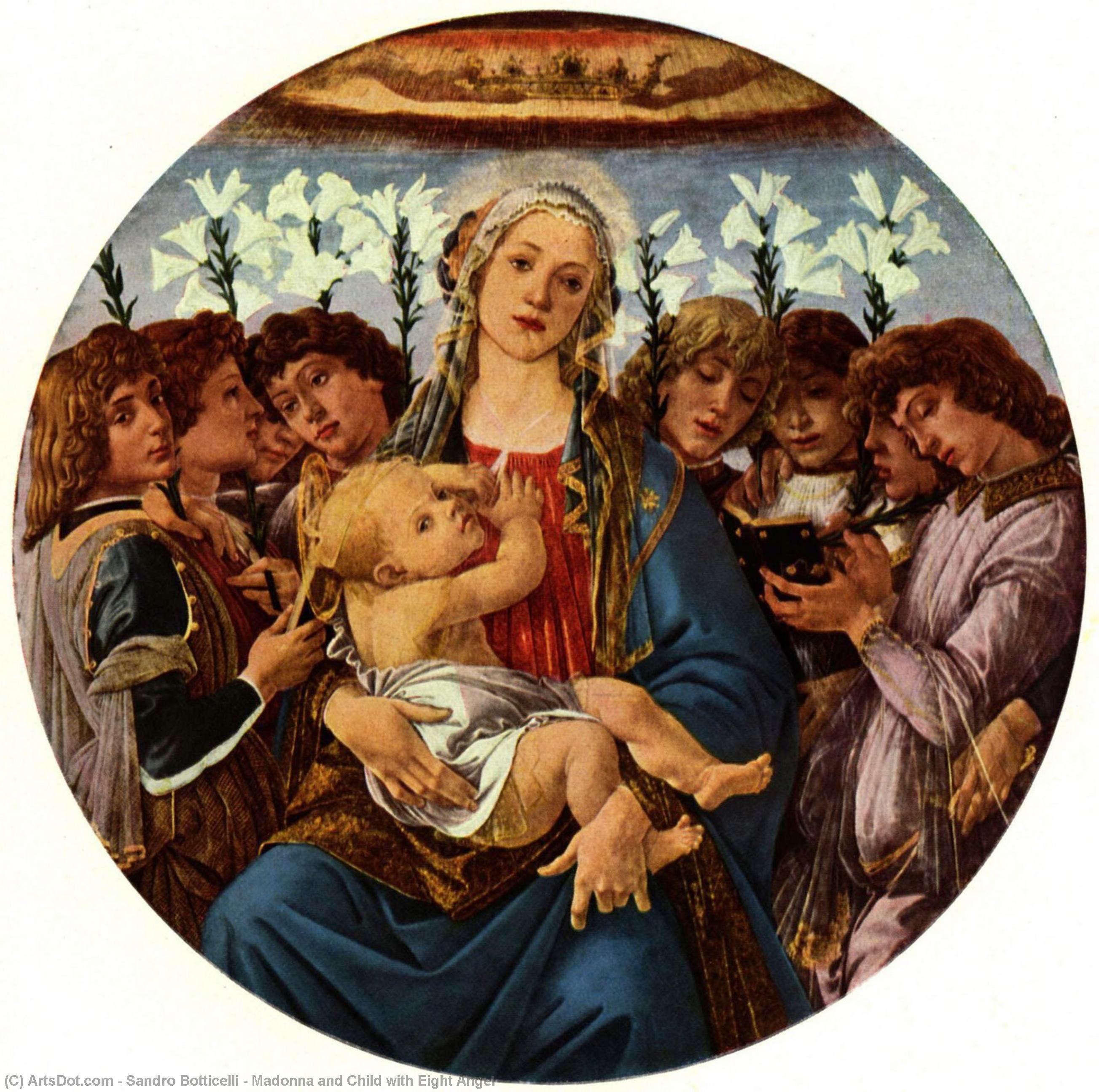 Vergine Col Bambino Con Otto Angeli — Sandro Botticelli