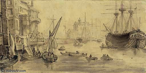 The Thames At Limehouse — Thomas Rowlandson
