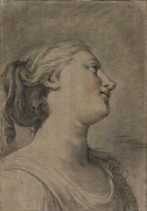 Head of a Female Figure in Profile, Turned to the Right