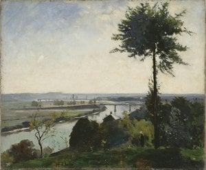 Title In Swedish: Trädet Och Flodkröken Iii (bois-le-roi) — Carl Fredrik Hill, Impressionism