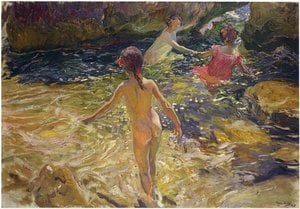 The Bath, Javea — Joaquin Sorolla, Realism