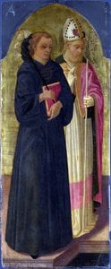 A Bishop Saint And Saint Nicholas Of Tolentino — Zanobi Machiavelli
