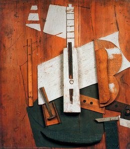 Guitar And Bottle — Pablo Picasso, Cubist Fragmentation