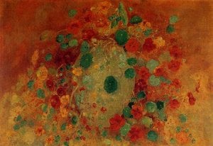 Nasturtiums — Odilon Redon, Symbolist Art