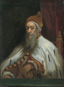 Portrait Of A Doge (after Jacopo Tintoretto) — डेविड टेनियर्स द यंगर, Baroque