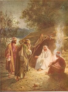Jesus's Lodging On The Banks Of The Jordan — William Brassey Hole, Romanticism
