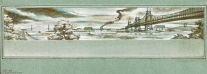 Williamsburg Bridge River Scene — Edward Laning