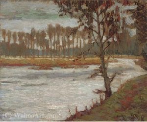 A Row Of Poplar Trees By The River — Alexander Altmann