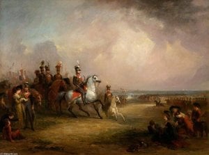 Colonel Sir John Leicester, Bt, And The King's Cheshire Yeomanry Cavalry Exercising On The Sands At Liverpool — George Jones