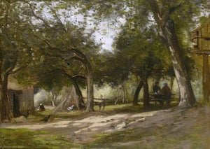 Landschaft Mit Einem Bauernhof — Adolphe-félix Cals
