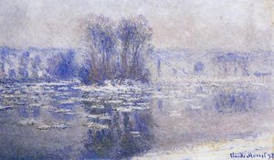 Floes At Bennecourt — Claude Monet, Impressionism